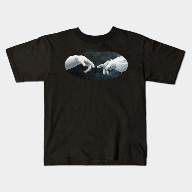 The Astronauts within the Creation of Space Kids T-Shirt by SPAZE